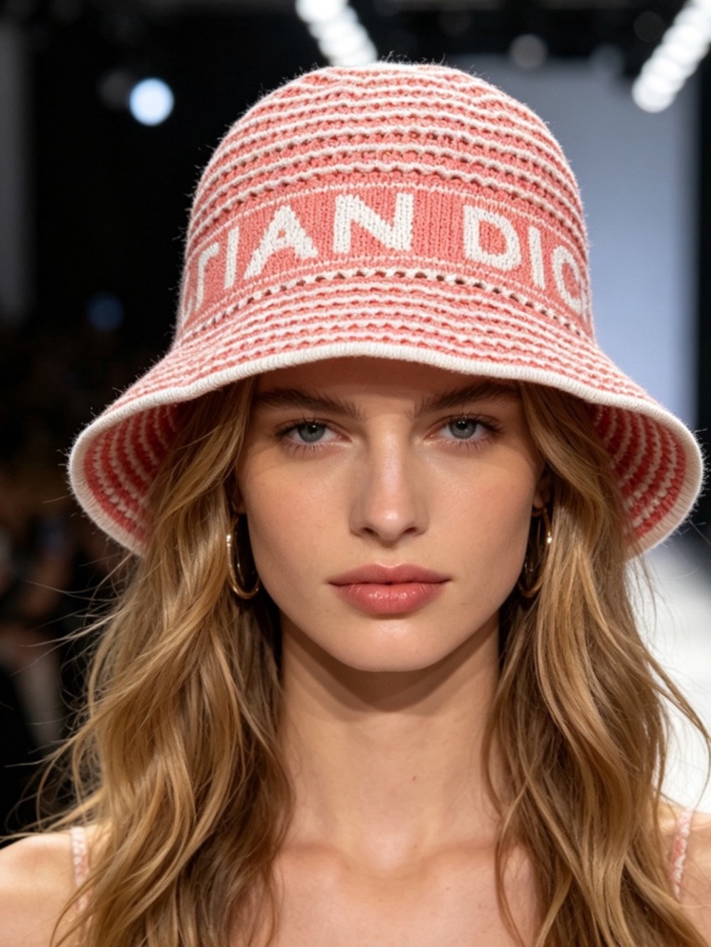 Christian. Dior. D-Tulipe Bucket Small Brim Cloche Hat
